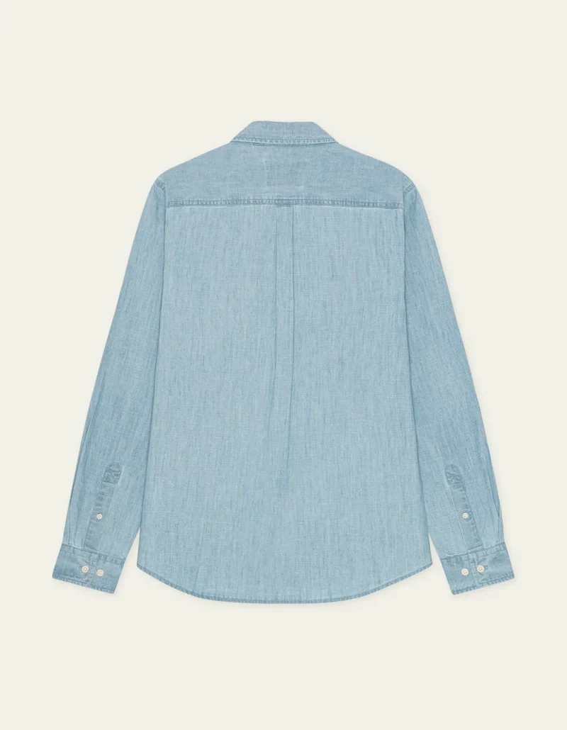 Les Deux CHAMBRAY SHIRT Light Blue Wash