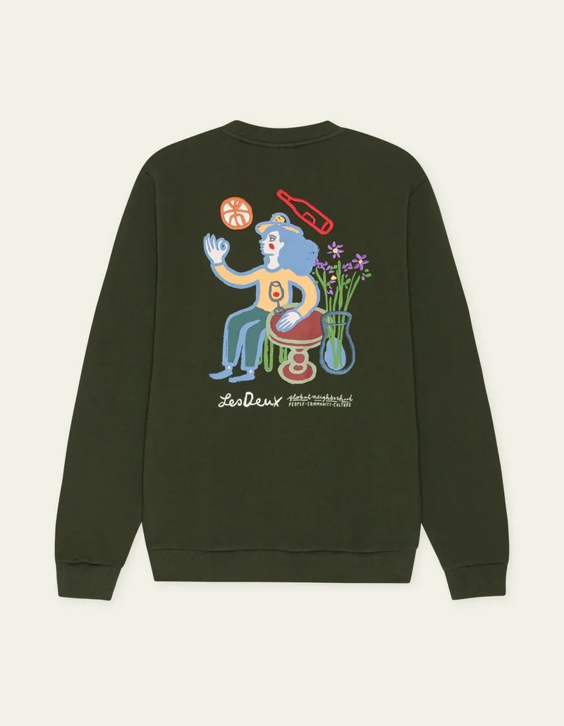 Les Deux RURAL SWEATSHIRT Rosin Green