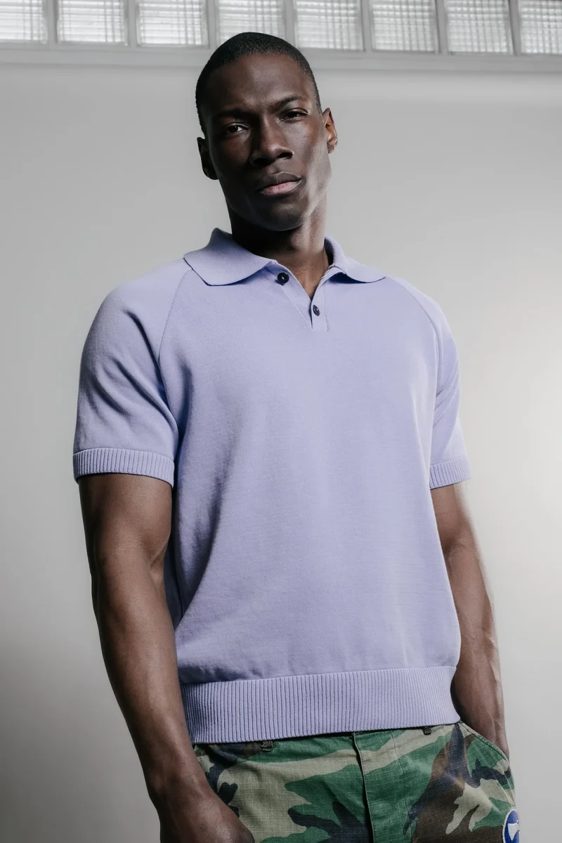 Nitto knitwear - SEVAN polo - violet