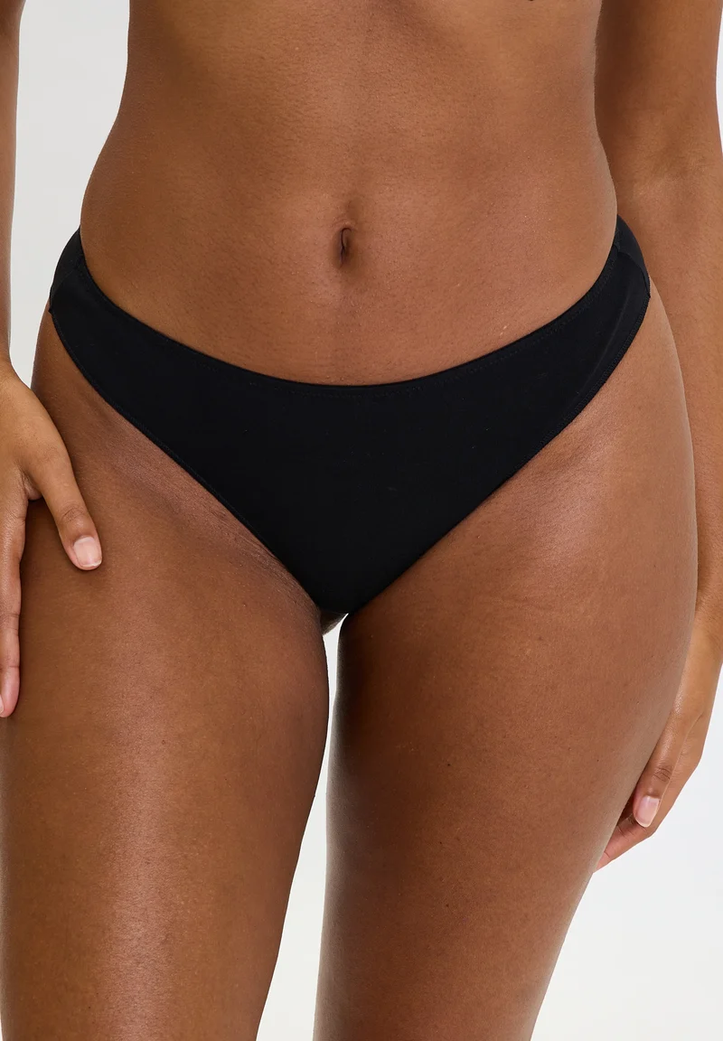 Lot de 3 strings en coton Subtile Noir, Beige et Ivoire