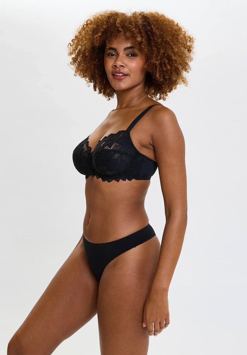 Lot de 3 strings en coton Subtile Noir, Beige et Ivoire