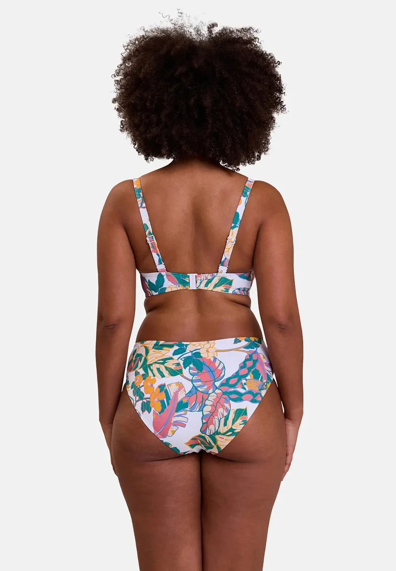 Slip de bain Fidji Imprimé Exotique Blanc