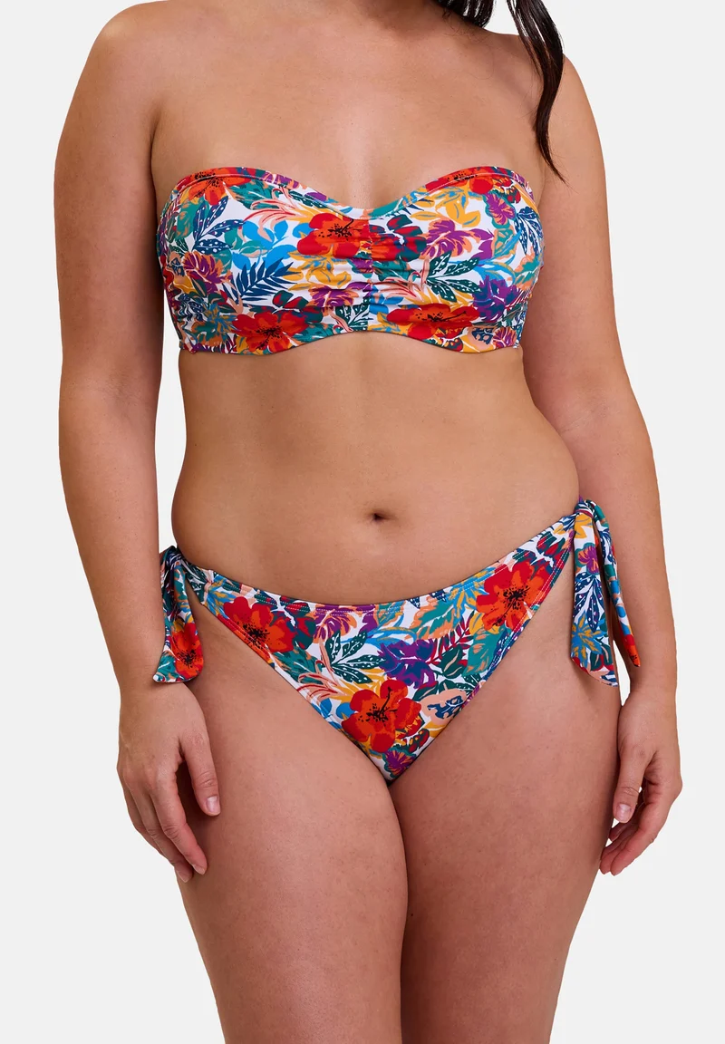 Slip de bain échancré Curaçao Imprimé Tropical Multicolore