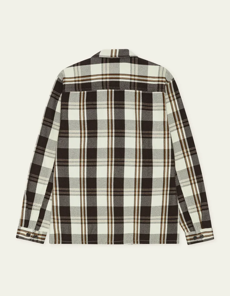 Les Deux STRUCTURED CHECK OVERSHIRT Dark Sand