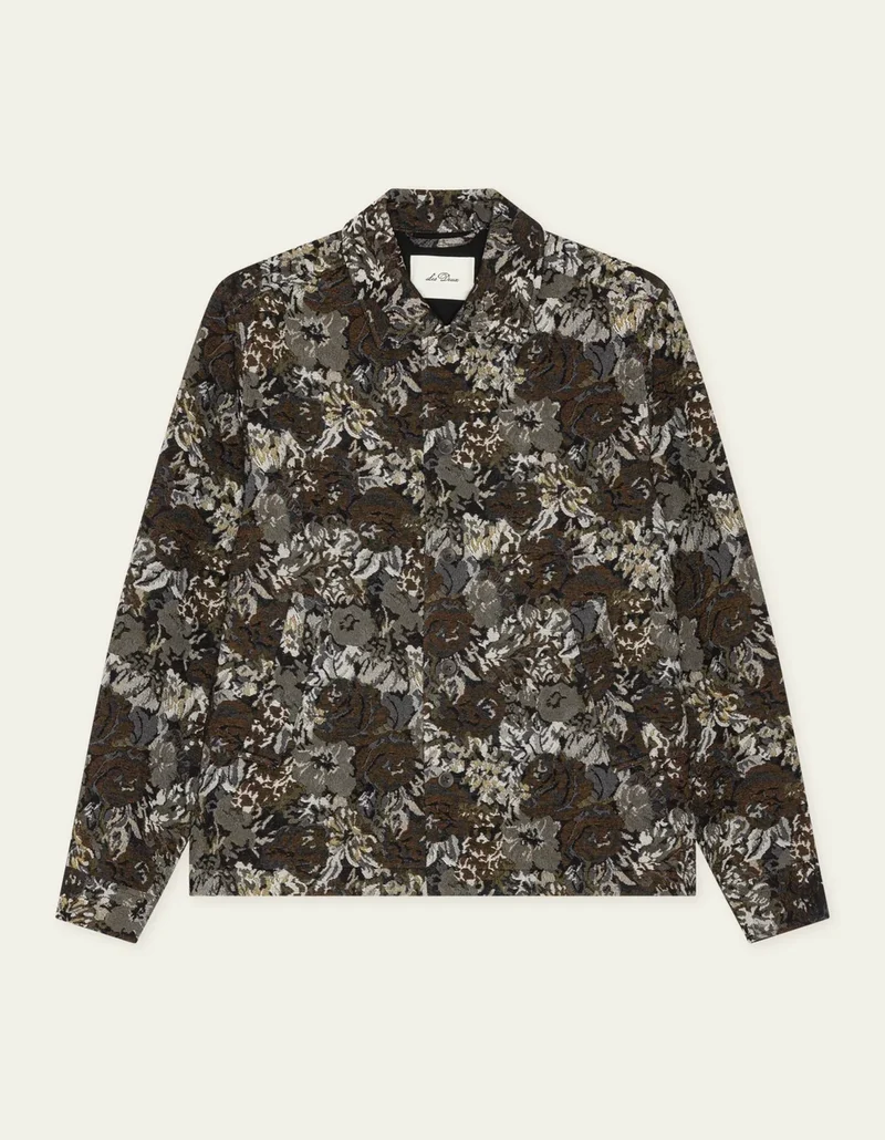 Les Deux ROSE JACQUARD OVERSHIRT Dark Sand