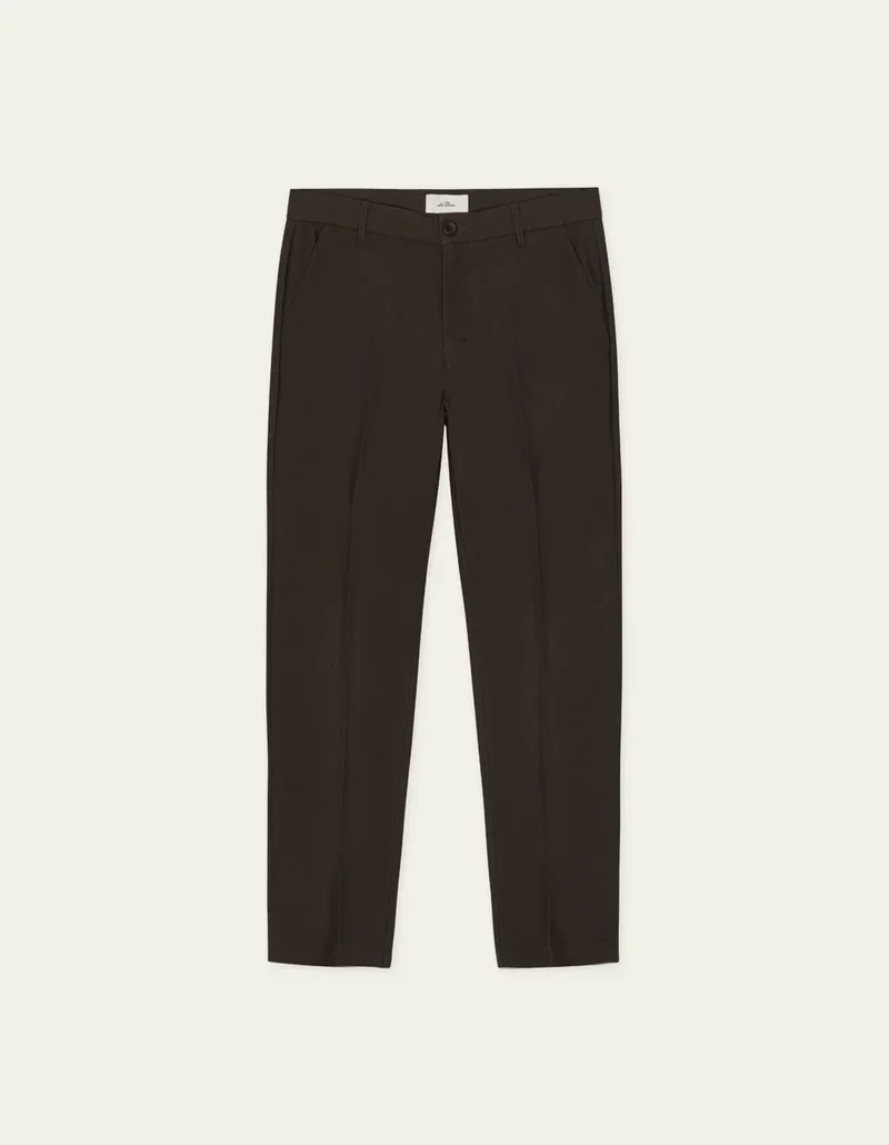 Les Deux BRUSHED TWILL REG SUIT PANTS Mole Brown