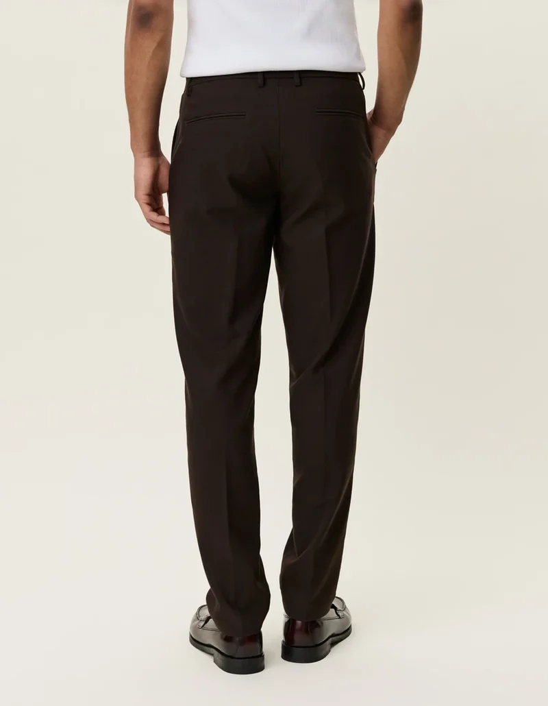 Les Deux BRUSHED TWILL REG SUIT PANTS Mole Brown