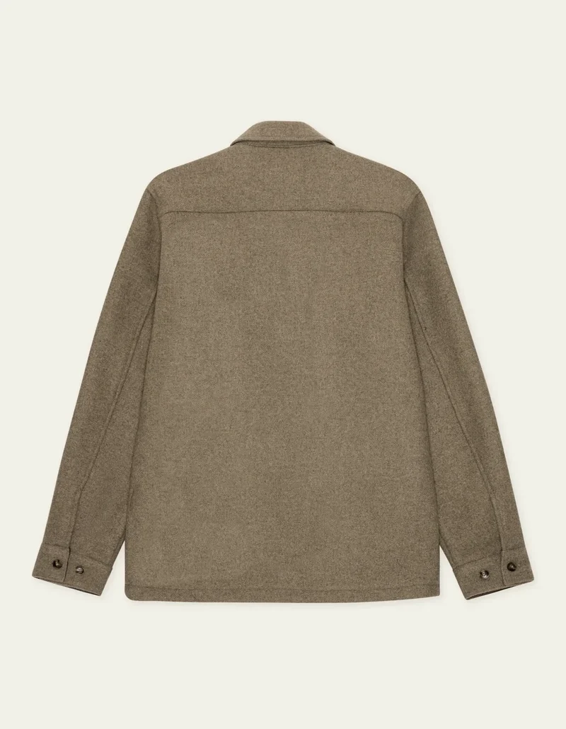 Les Deux WOOL OVERSHIRT Dark Sand Melange
