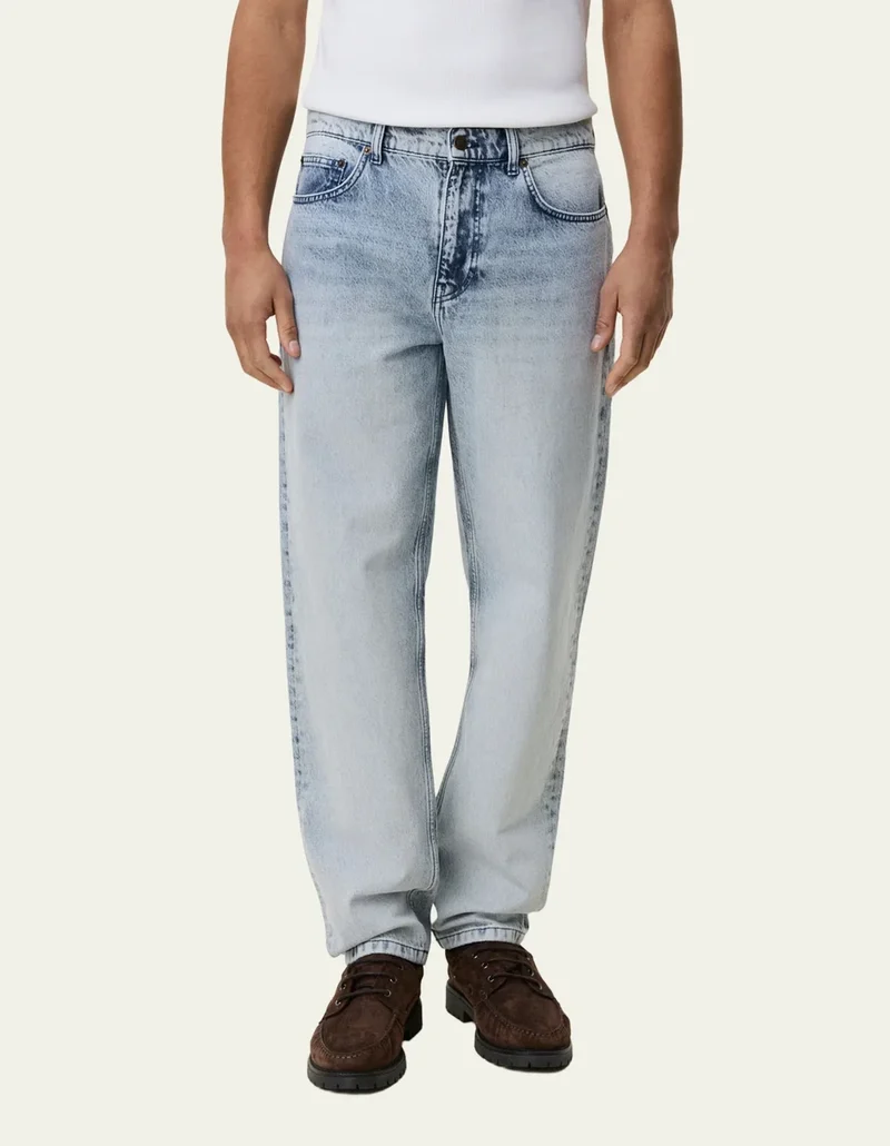 Les Deux RYDER BLEACHED DENIM JEANS Light Indigo Wash