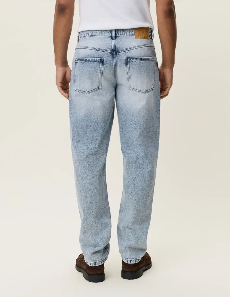 Les Deux RYDER BLEACHED DENIM JEANS Light Indigo Wash