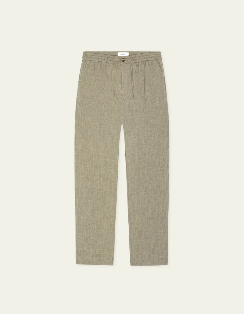 Les Deux COMO TAPERED SUIT PANTS Dark Sand Melange