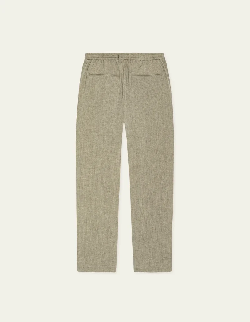 Les Deux COMO TAPERED SUIT PANTS Dark Sand Melange