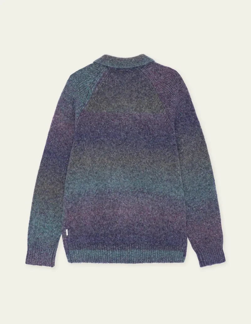 Les Deux GRADIENT KNITTED POLO Spiced Plum Purple
