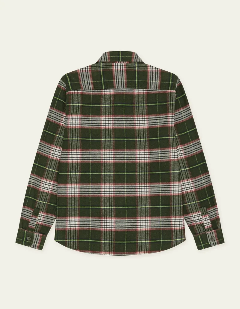 Les Deux CHECK OVERSHIRT Rosin Green