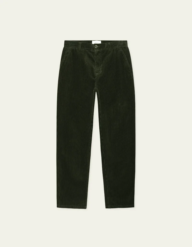 Les Deux CORDUROY TAPERED PANTS Rosin Green