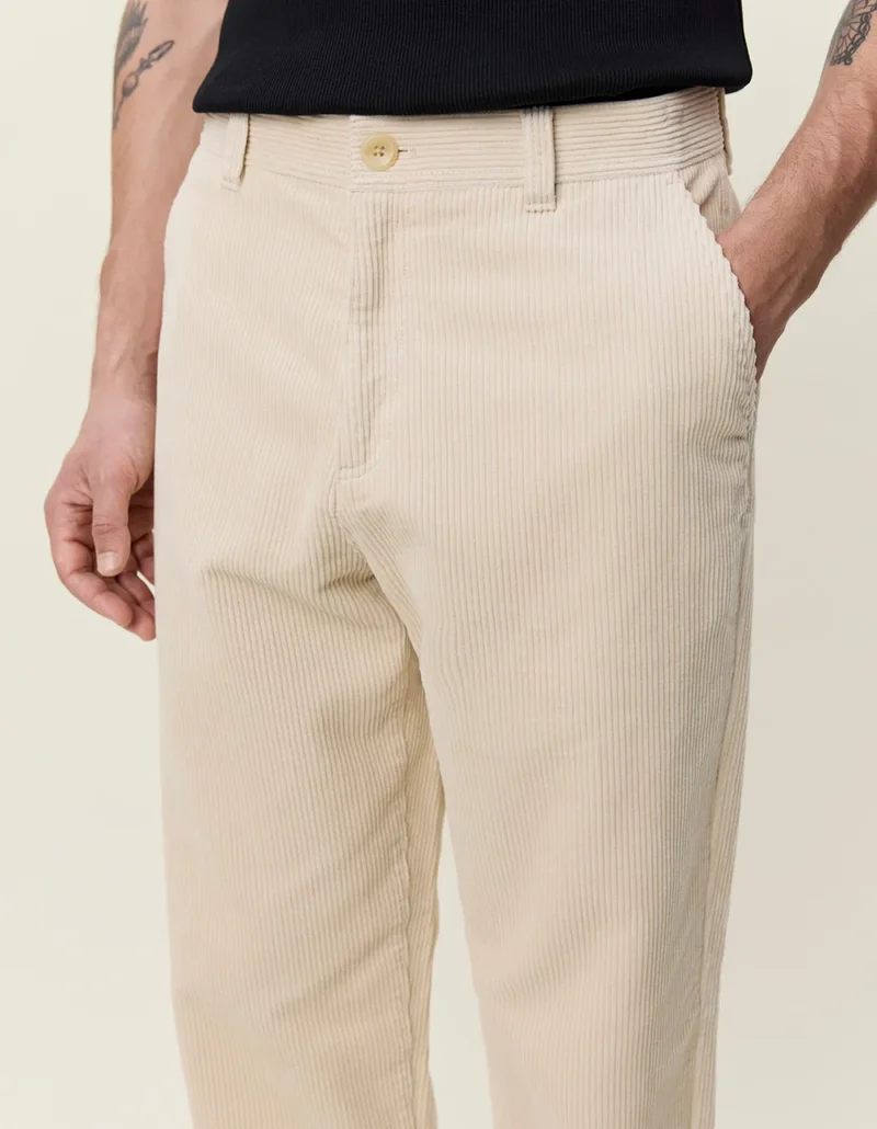Les Deux CORDUROY TAPERED PANTS Ivory