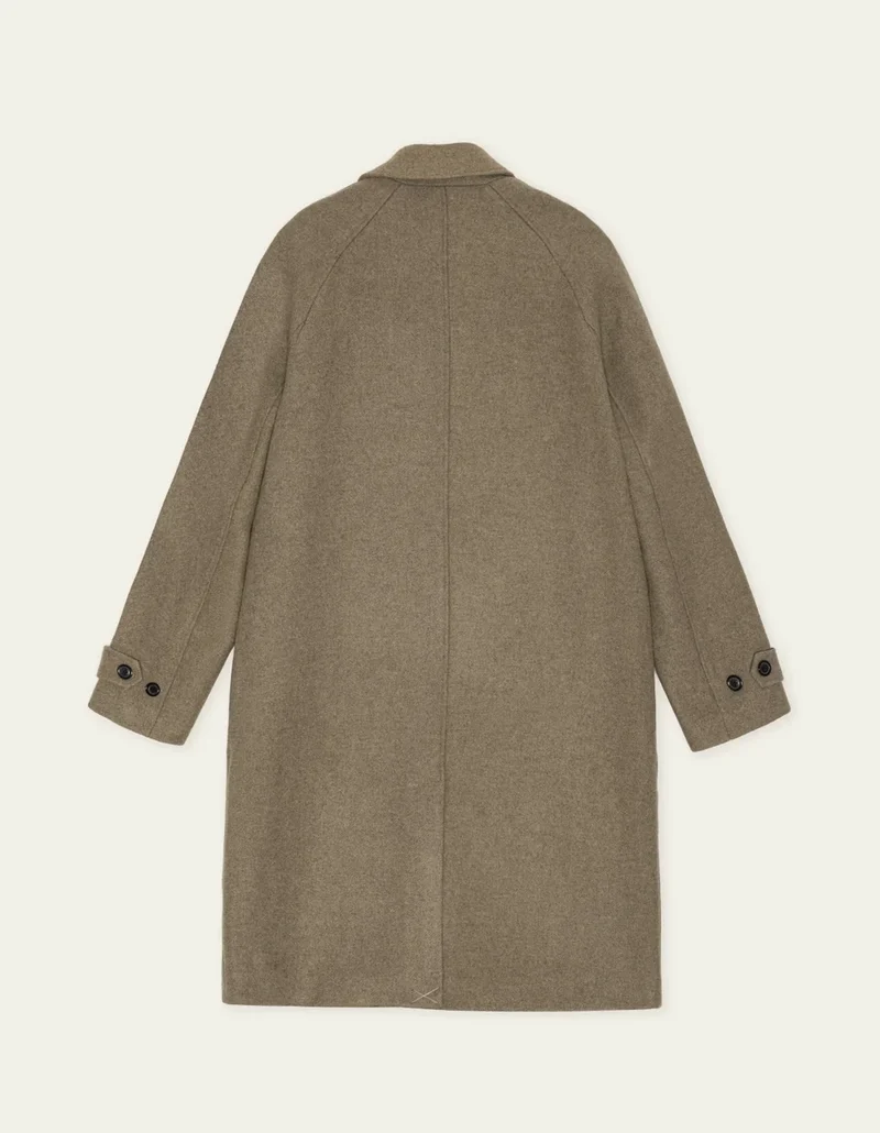 Les Deux SOLID WOOL COAT Dark Sand Melange