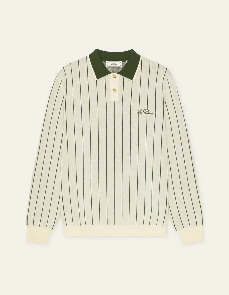 Les Deux SIGNATURE KNITTED L/S POLO Ivory
