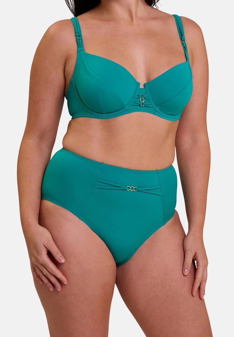 Culotte haute de bain Moorea Bleu Gazon
