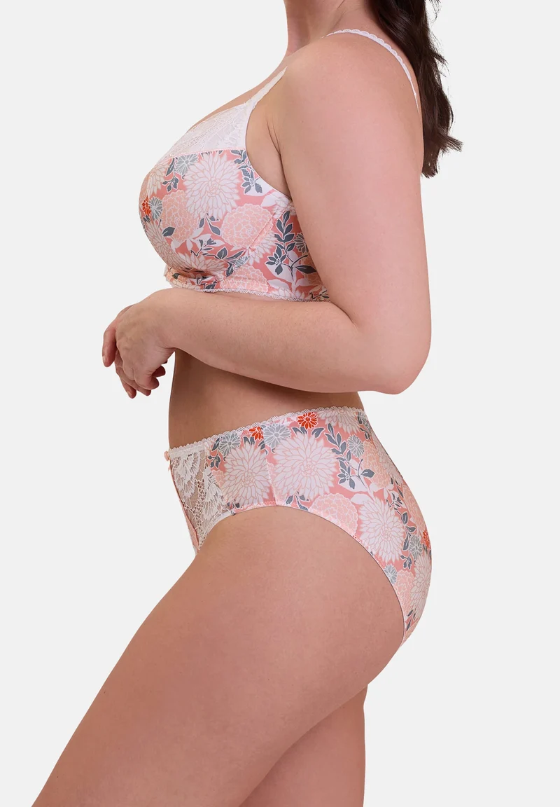 Slip Aurélie Imprimé Dahlia Clair