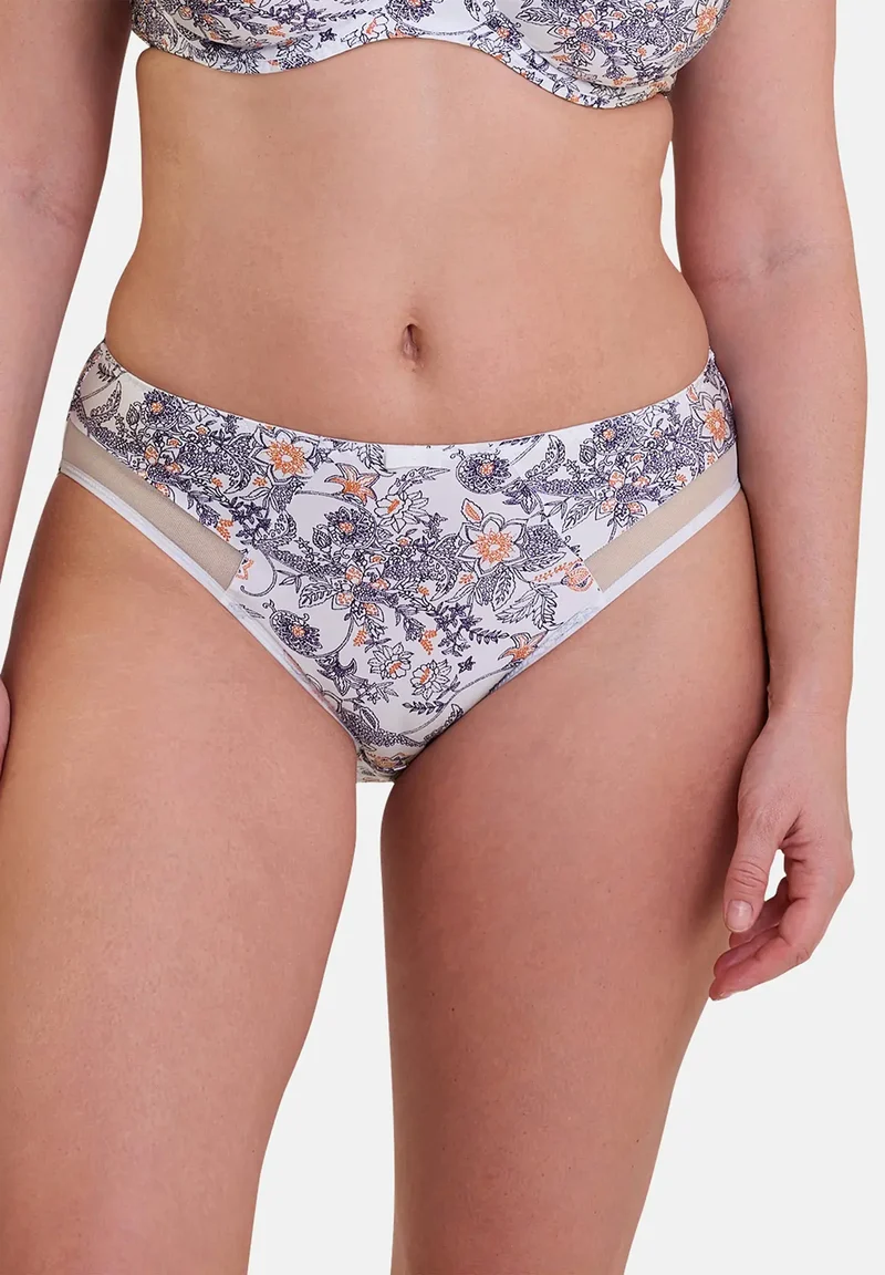 Slip Complice Imprimé Paisley Mûre et Mandarine