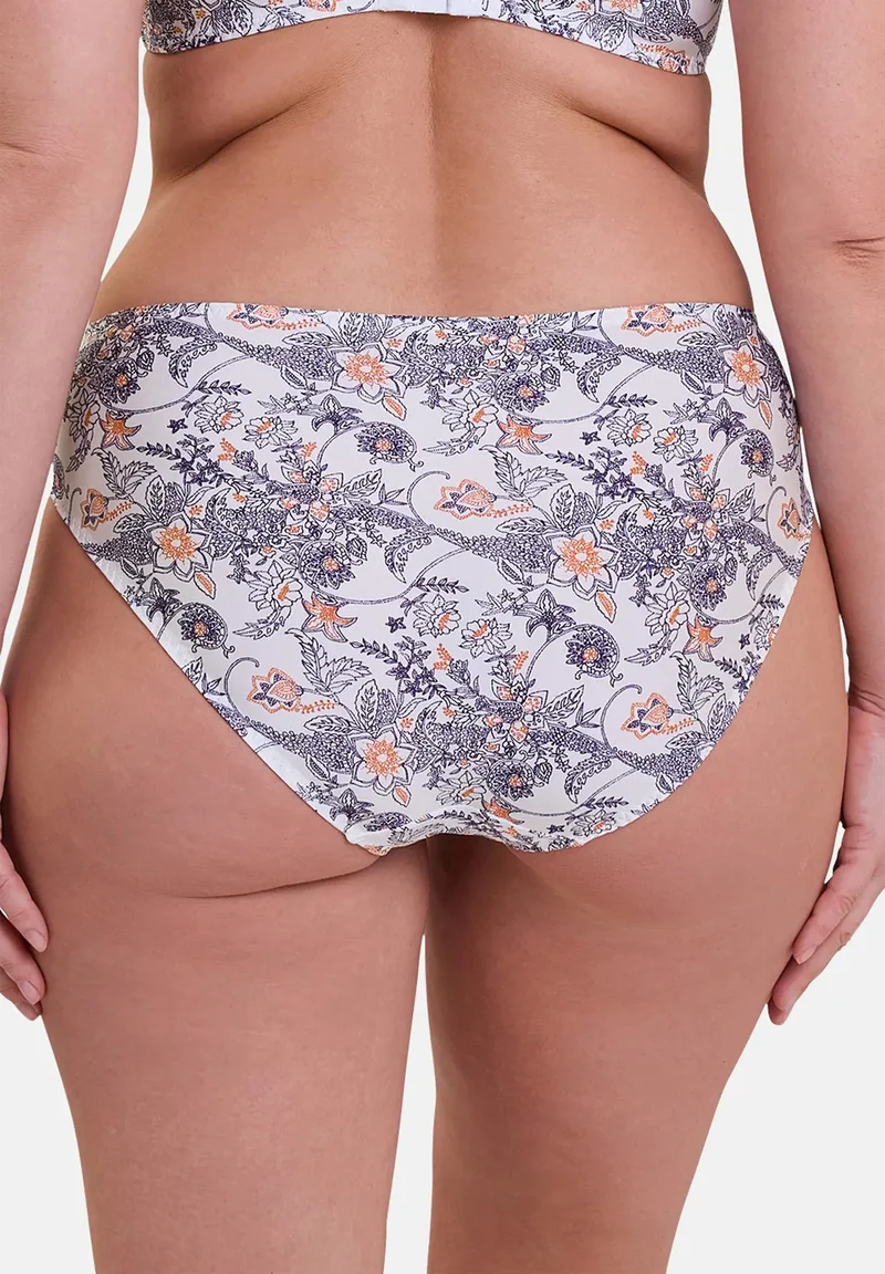 Slip Complice Imprimé Paisley Mûre et Mandarine