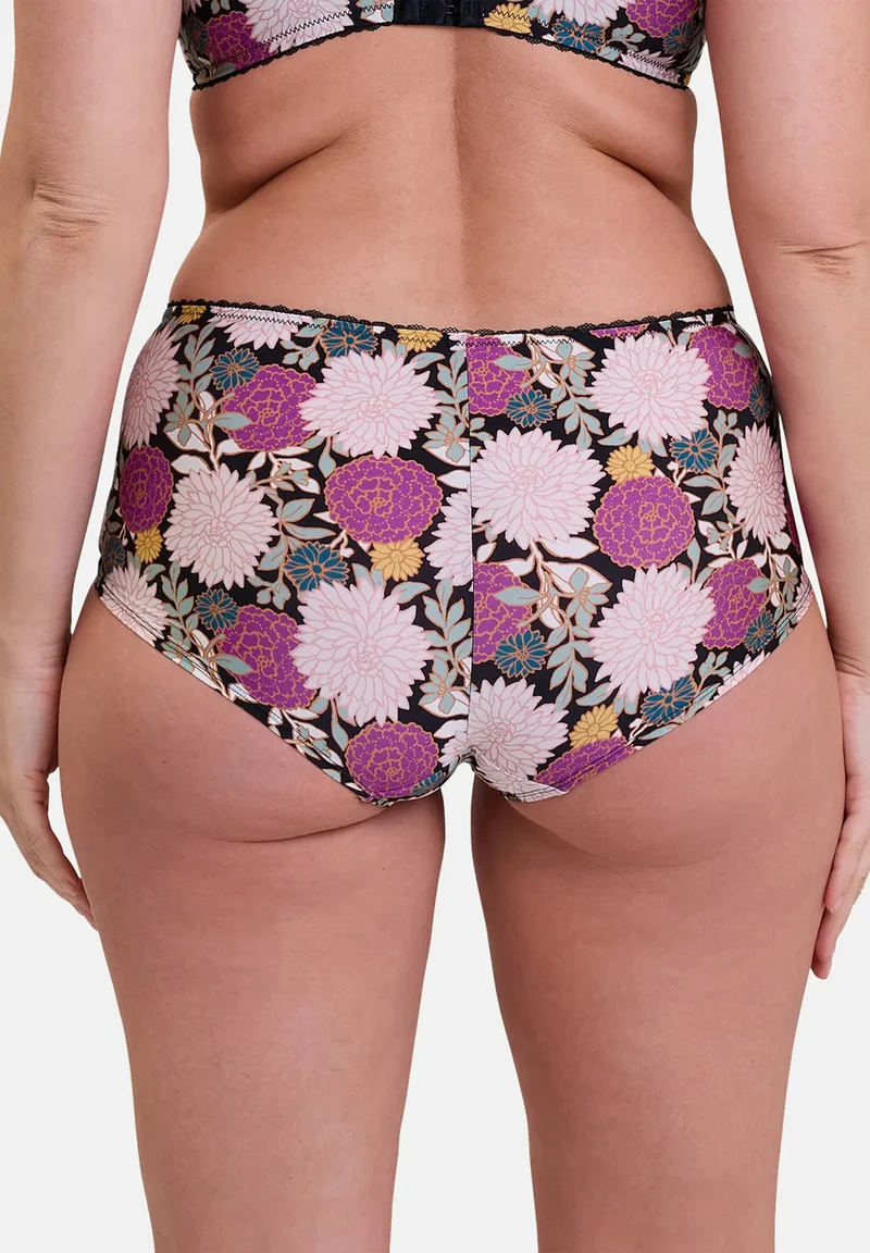 Shorty Aurélie Imprimé Dahlia Foncé