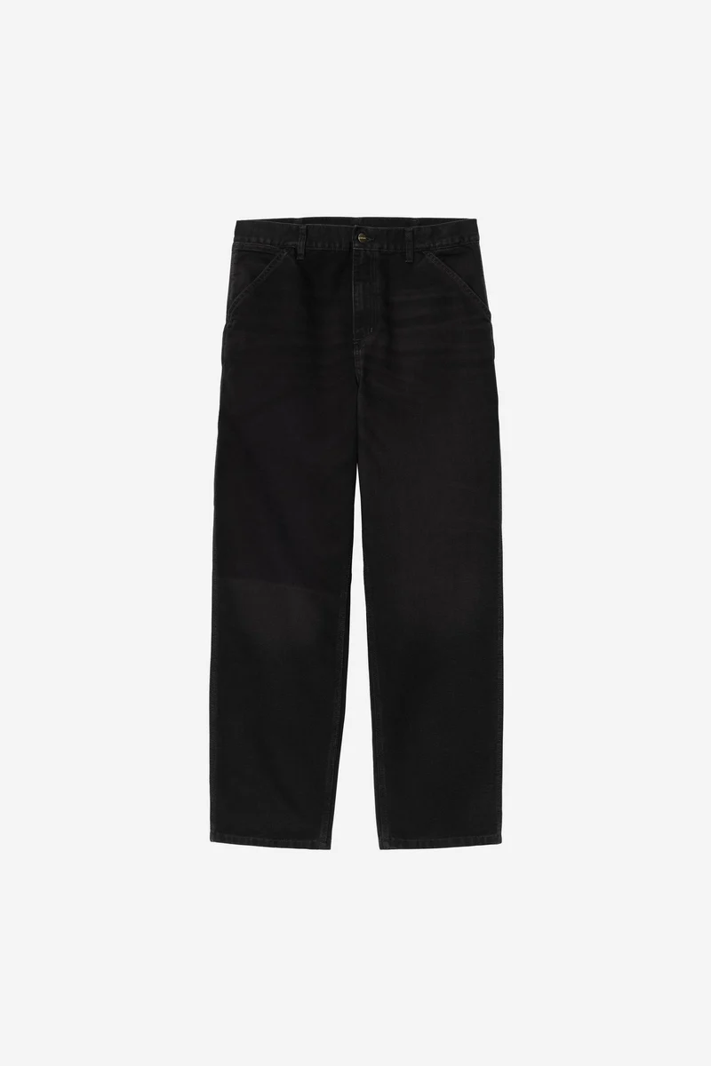 Carhartt Wip SINGLE KNEE PANT Black stone canvas