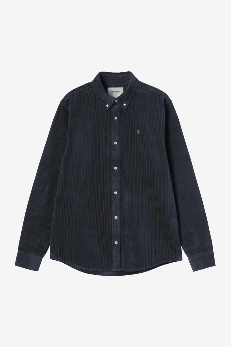 Carhartt Wip MADISON CORD L/S SHIRT Dark Navy