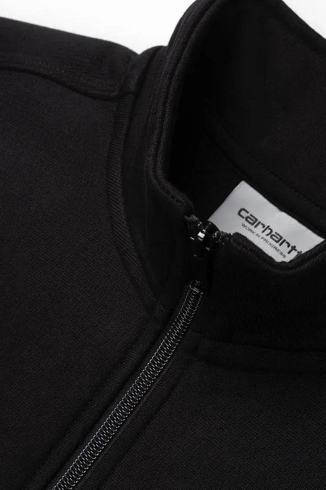 Carhartt Wip HALF ZIP AMERICAN SCRIPT SWEAT Black