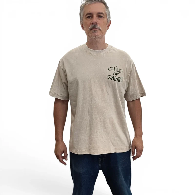 T Shirt Saint-Etienne Child Of Sainté WASH EMB COS S/S TEE SAND