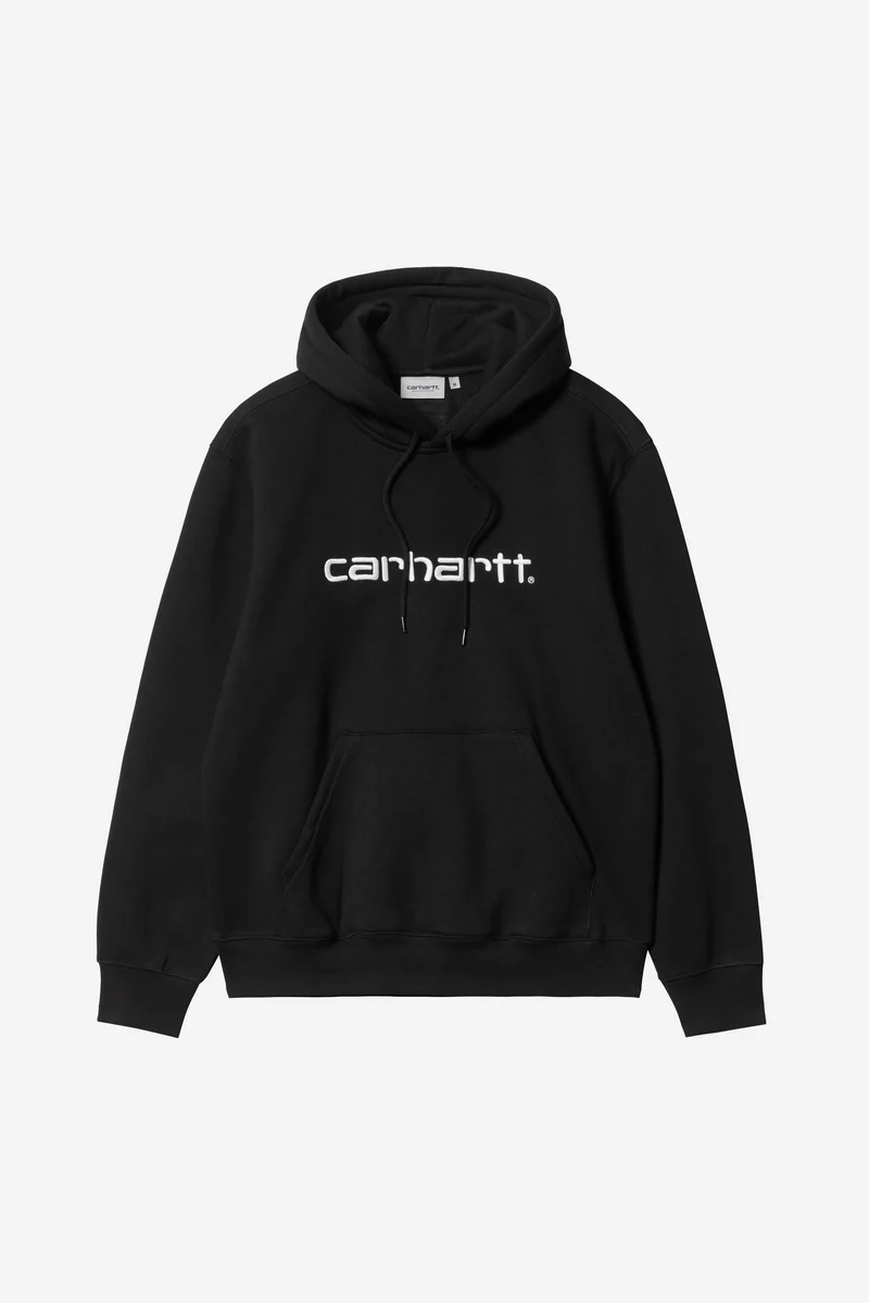 Carhartt Wip HOODED CARHARTT SWEAT Black / White