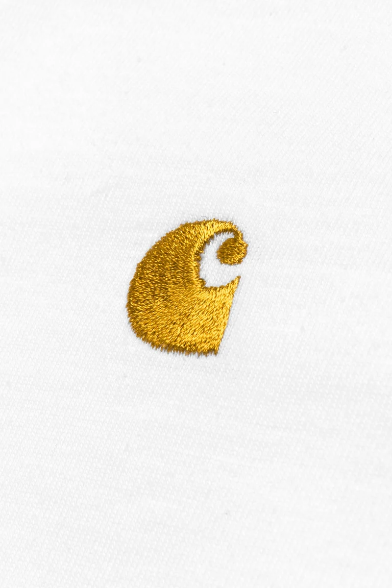 Carhartt Wip CHASE L/S TEE White / Gold