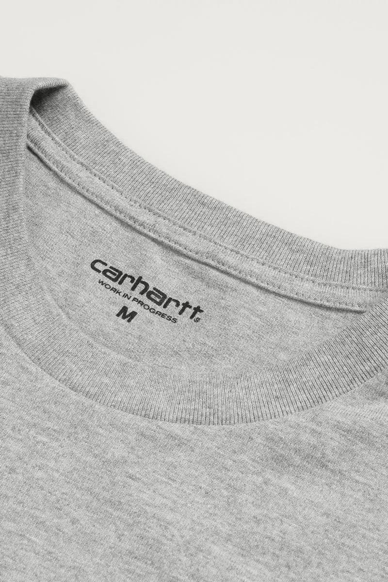 Carhartt Wip CHASE L/S TEE Grey Heather / Gold