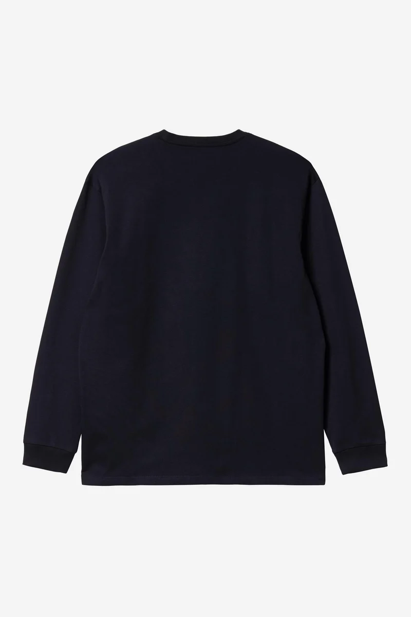Carhartt Wip CHASE L/S TEE Dark Navy / Gold