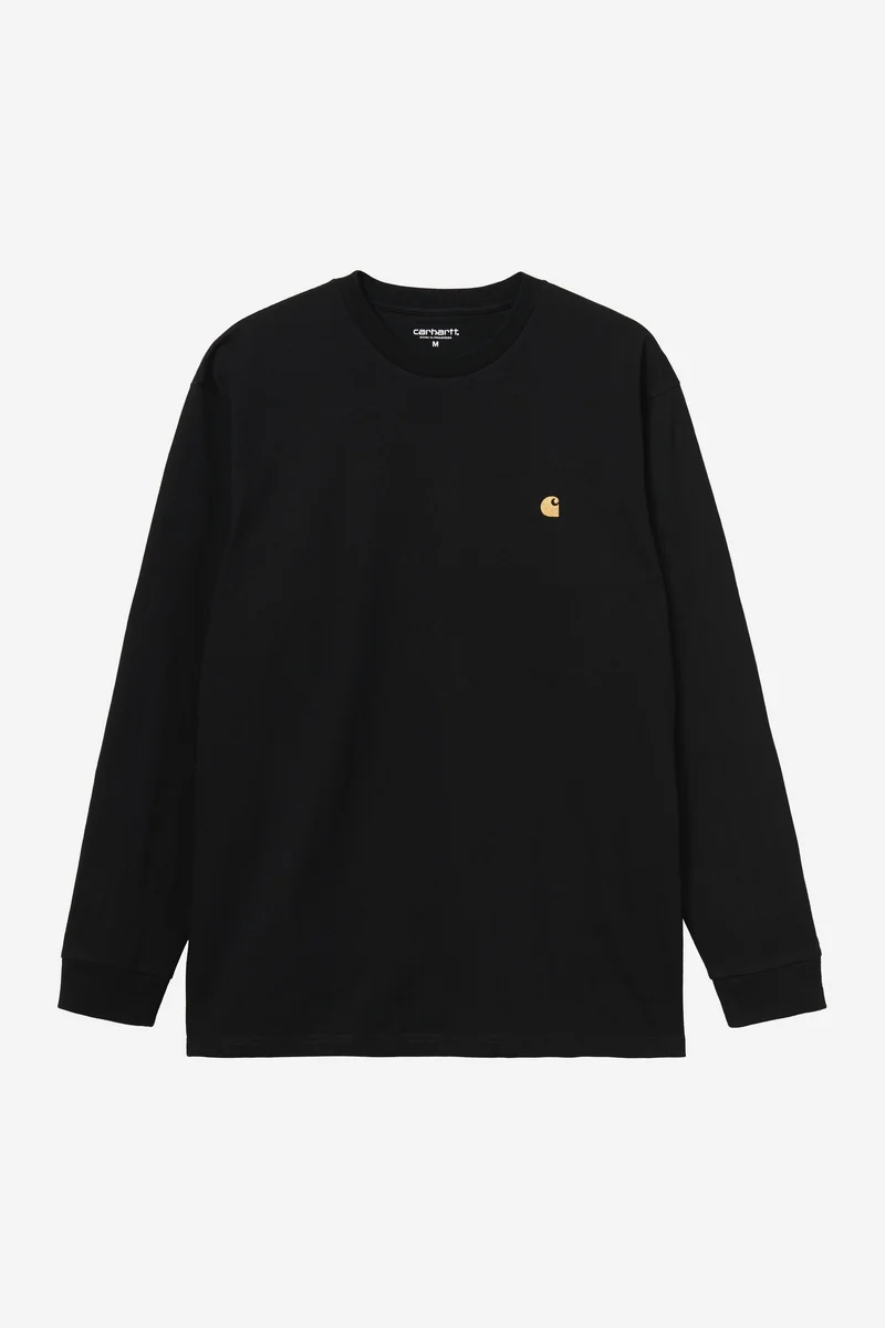 Carhartt Wip CHASE L/S TEE Black / Gold