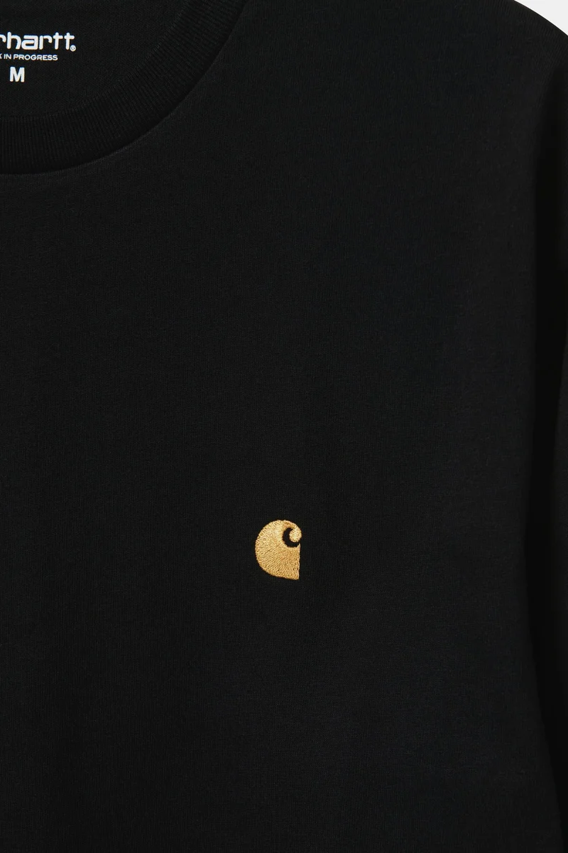 Carhartt Wip CHASE L/S TEE Black / Gold
