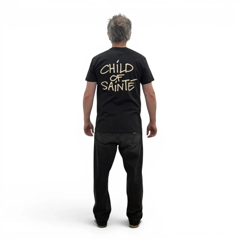 T Shirt Saint-Etienne Child Of Sainté BACK COS Used Black/Natural