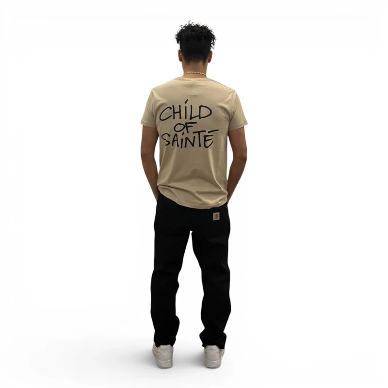 T Shirt Saint-Etienne Child Of Sainté BACK COS Sand/Black