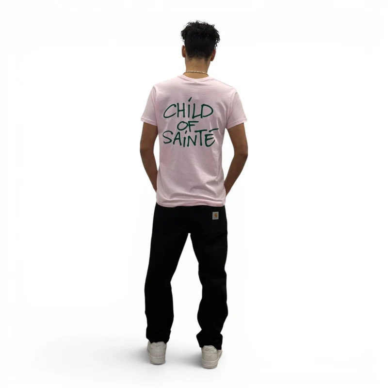 T Shirt Saint-Etienne Child Of Sainté BACK COS Orchid Pink/Green