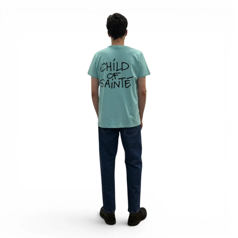 T Shirt Saint-Etienne Child Of Sainté BACK COS Mint/Black