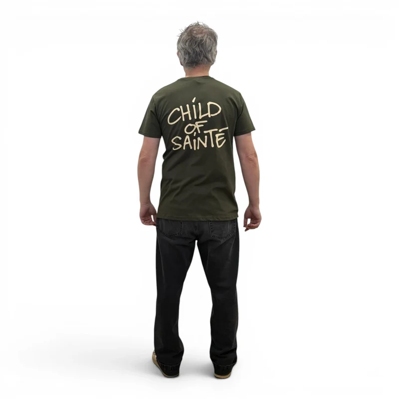 T Shirt Saint-Etienne Child Of Sainté BACK COS Urban Khaki/Natural