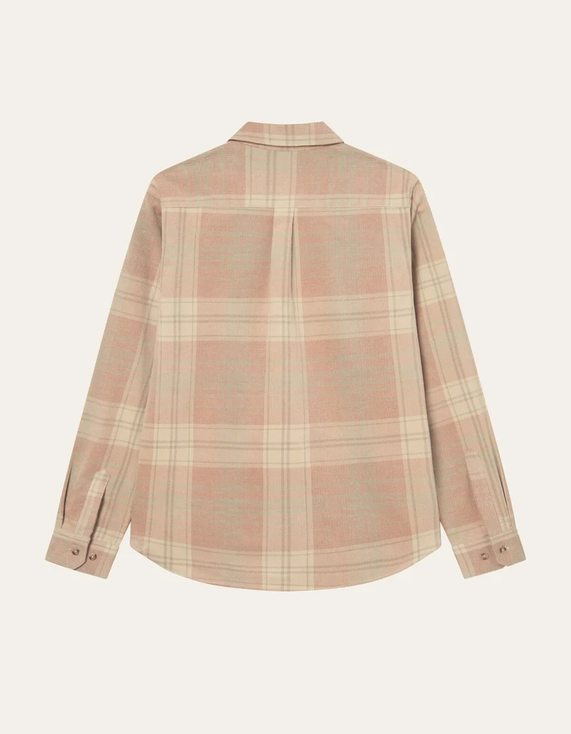 Les Deux Kash Check Corduroy Shirt Dark Sand