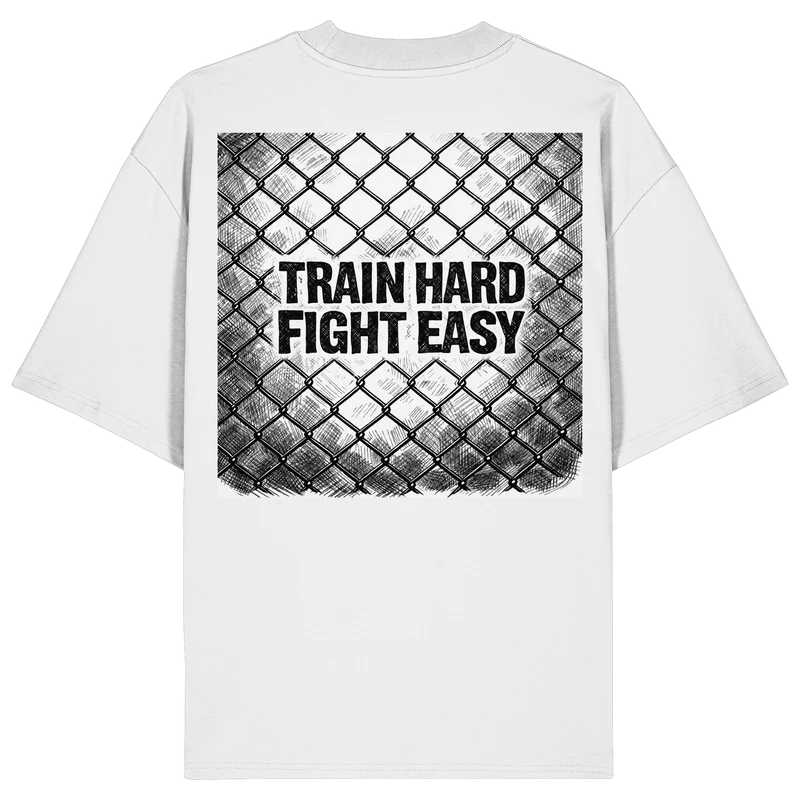 Train Hard Fight easy MuayThai No8 - Organic Oversize Shirt
