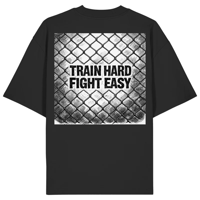 Train Hard Fight easy MuayThai No8 - Organic Oversize Shirt