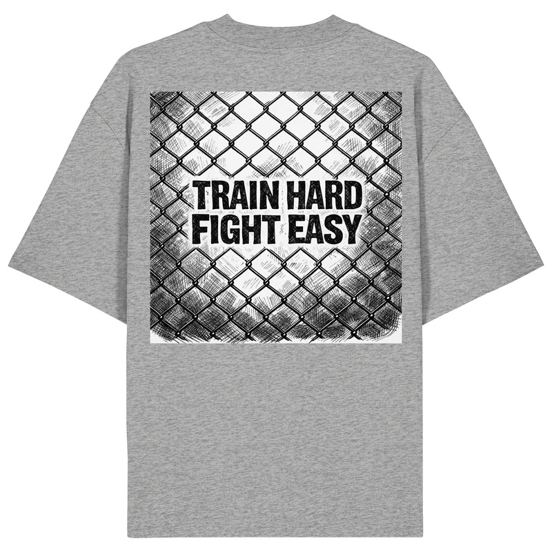 Train Hard Fight easy MuayThai No8 - Organic Oversize Shirt