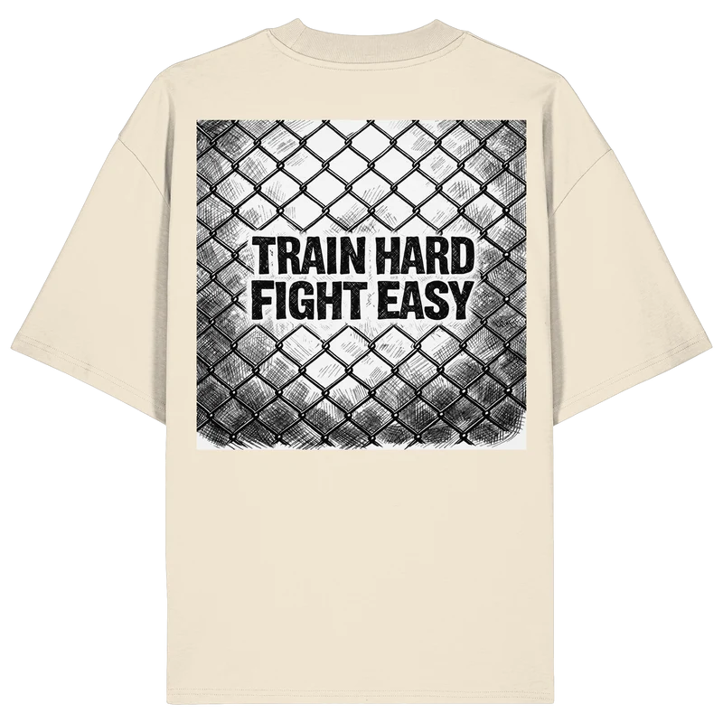 Train Hard Fight easy MuayThai No8 - Organic Oversize Shirt