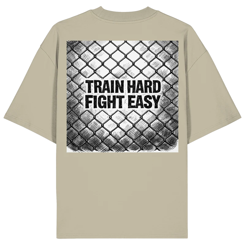 Train Hard Fight easy MuayThai No8 - Organic Oversize Shirt