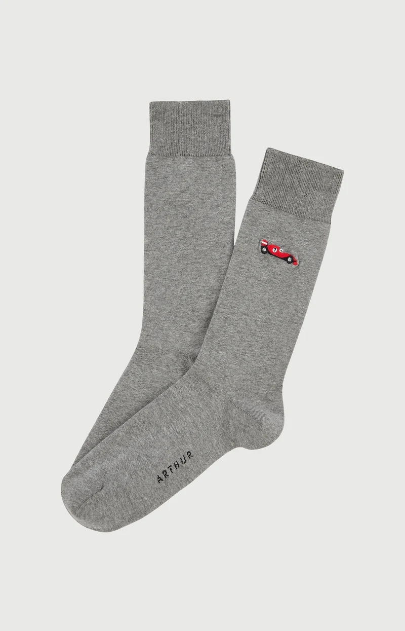 Chaussettes brodées en coton - Le Grand Prix du Sommeil