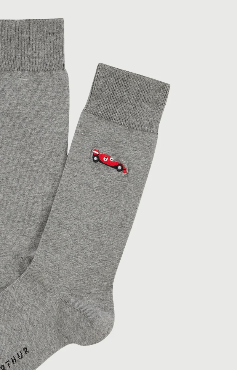 Chaussettes brodées en coton - Le Grand Prix du Sommeil
